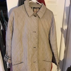 Tan Quilted Burberry Coat